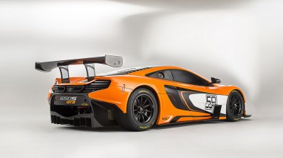 McLaren 650S GT3 studio shot rear three quarter