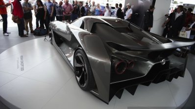Nissan Concept 2020 Gran Turismo exhaust at the 2014 Goodwood Festival of Speed