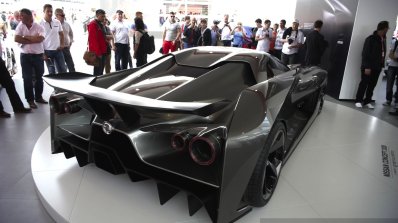 Nissan Concept 2020 Gran Turismo rear three quarters at the 2014 Goodwood Festival of Speed