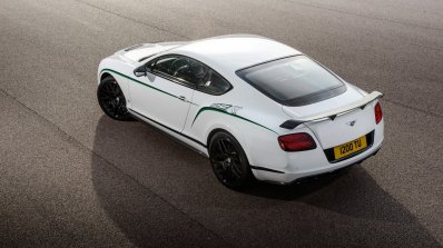 Rear left three quarters of the Bentley Continental GT3-R