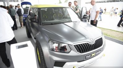 Skoda Yeti Xtreme front three quarters at Goodwood Festival of Speed 2014