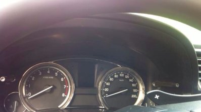 Suzuki Alivio instrument cluster spied in China on a truck