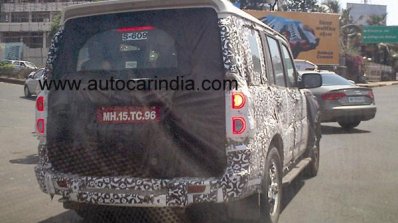 2014 Mahindra Scorpio refresh spy rear