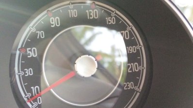 Fiat Punto Evo white spied speedometer