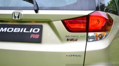 Honda Mobilio RS India live image badge and taillights