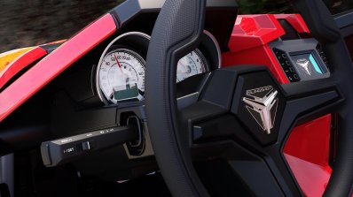 Polaris Slingshot three wheeler press shot dashboard