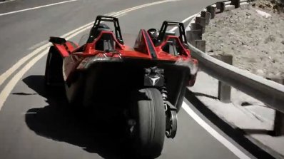 Polaris Slingshot three wheeler press shot rear