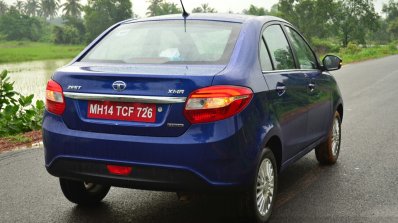 Tata Zest Diesel F-Tronic AMT Review rear quarter angle