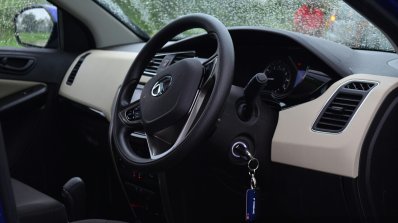 Tata Zest Diesel F-Tronic AMT Review steering wheel