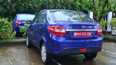 Tata Zest Revotron Petrol Review rear angle