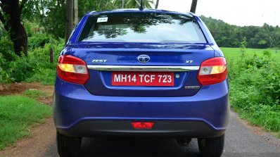 Tata Zest Revotron Petrol Review rear shot
