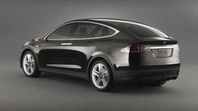 Tesla Model X rear three quarters official image