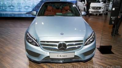 2015 Mercedes C Class front at the 2014 Moscow Motor show