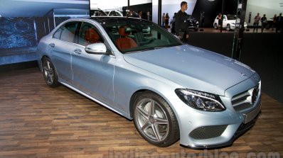 2015 Mercedes C Class front three quarter at the 2014 Moscow Motor show