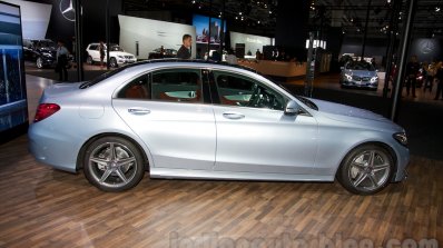 2015 Mercedes C Class side at the 2014 Moscow Motor show