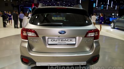 2015 Subaru Outback Prototype rear at the 2014 Moscow Motor Show