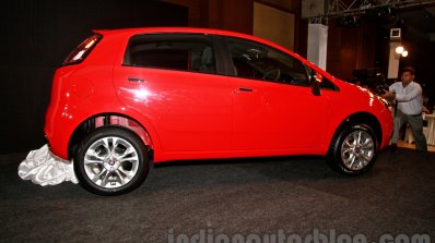 Fiat Punto Evo side at the launch