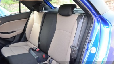 Hyundai Elite i20 Diesel Review rear seat