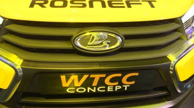 Lada Vesta front WTCC concept at the 2014 Moscow Motor Show