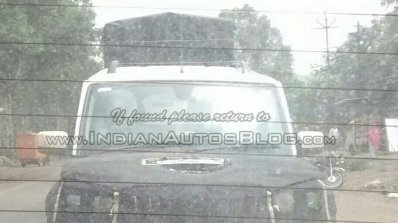 Mahindra Scorpio facelift spied front