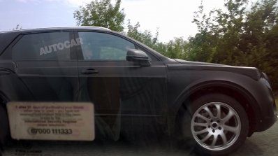 bentley SUV spied UK side