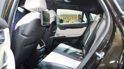 2015 BMW X6 rear seats at the 2014 Paris Motor Show
