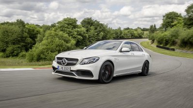 2015 Mercedes C 63 AMG S front three quarters in motion press image