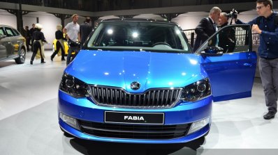 2015 Skoda Fabia front at the 2014 Paris Motor Show