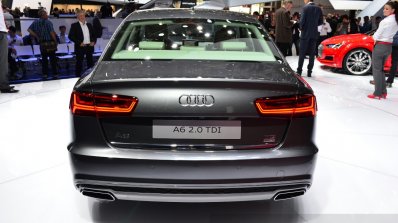 Audi A6 facelift rear at the 2014 Paris Motor Show