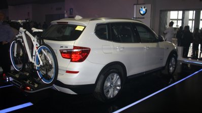 BMW X3 facelift rear three quarters at 2014 Philippines Motor Show