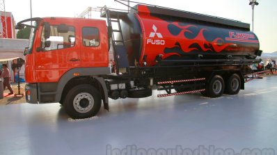 FUSO FJ 2523R 6×2 Heavy tanker side at the 2014 Indonesia International Motor Show