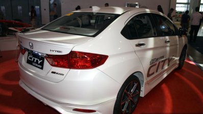 Honda City Mugen rear right three quarter at the Philippines Internatinal Motor Show 2014