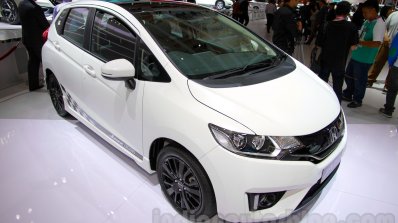 Honda Jazz RS Black Top front three quarters at the Indonesia International Motor Show 2014