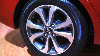 Hyundai Xcent Wheel at the 2014 Nepal Auto Show