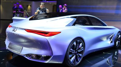 Infiniti Q80 Inspiration Concept rear three quarters right at the 2014 Paris Motor Show