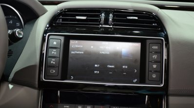 Jaguar XE infotainment system at the 2014 Paris Motor Show