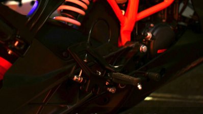 KTM RC200 footpeg at the Indian launch