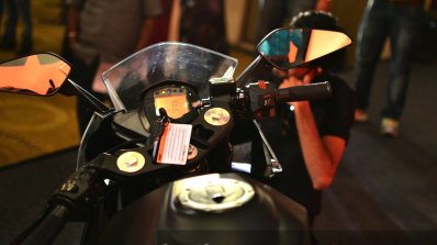 KTM RC200 handlebar at the Indian launch