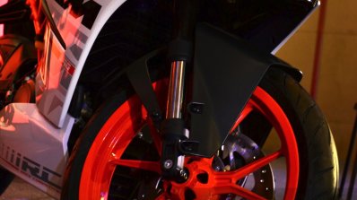 KTM RC390 front suspension at the Indian launch