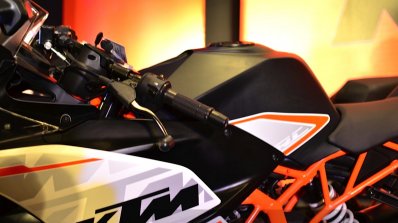KTM RC390 fuel tank at the Indian launch