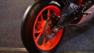 KTM RC390 rear disc brake at the Indian launch