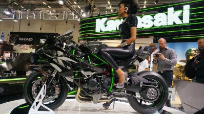Kawasaki Ninja H2R side profile at INTERMOT 2014