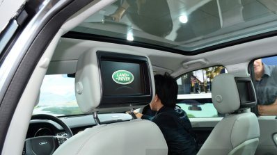 Land Rover Discovery Sport rear monitors at the 2014 Paris Motor Show