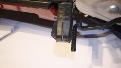 Mahindra Gusto launch foot rest