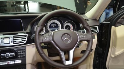 Mercedes E350 CDI launch steering wheel