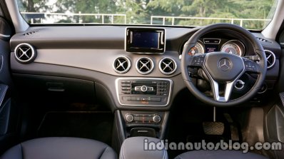 Mercedes GLA dashboard on the review