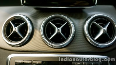 Mercedes GLA front aircon vents on the review