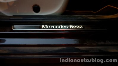 Mercedes GLA illluminated door sill on the review