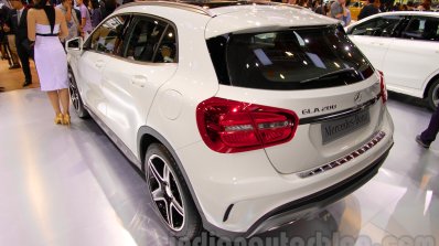 Mercedes GLA rear three quarters at the Indonesia International Motor Show 2014