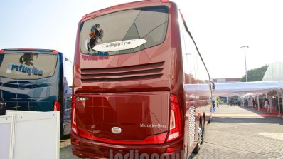 Mercedes OC 500 RF 2542 bus chassis rear at the 2014 Indonesia International Motor Show